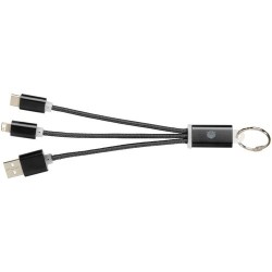 Câble de chargement 3 en 1 avec porte-clés Metal