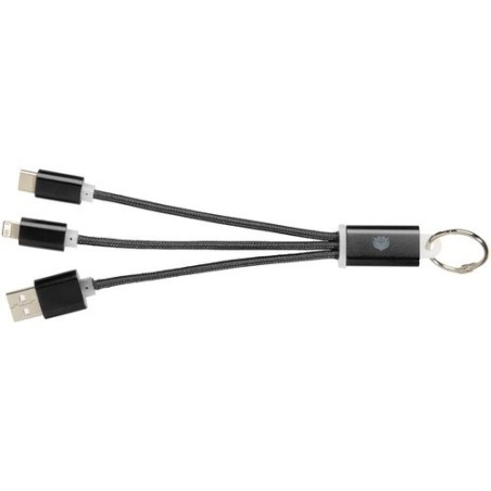 Câble de chargement 3 en 1 avec porte-clés Metal