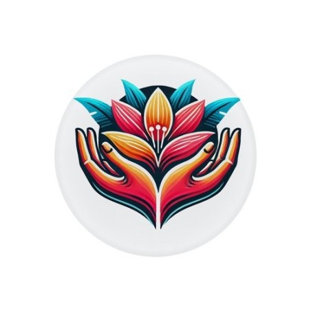 Plaque ronde en céramique aimantée