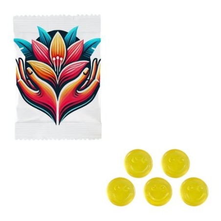 Bonbons gélifiés aux fruits en forme de smiley – 250 unités