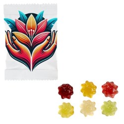 Bonbons gélifiés aux fruits en forme de soleil - 250 unités