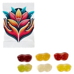 Bonbons gélifiés aux fruits en forme de verre – 250 unités