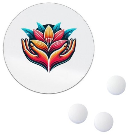 Pastilles de menthe poivrée sans sucre avec petite boîte ronde – 150 pièces