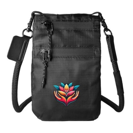 Étui pour téléphone et objets indispensables avec bandoulière