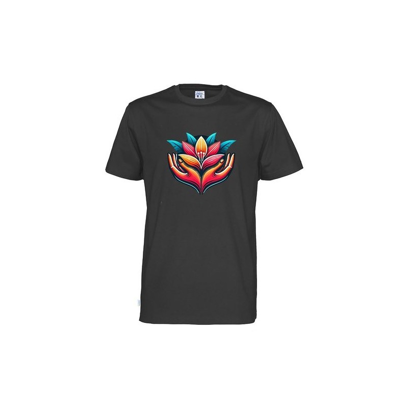 T-shirt CottoVer® unisexe avec impression sur le devant et au dos