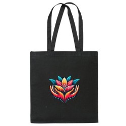 Sac fourre-tout imprimé à l'encre en coton épais Premium