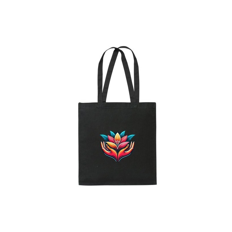 Sac fourre-tout imprimé à l'encre en coton épais Premium