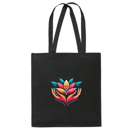 Sac fourre-tout imprimé à l'encre en coton épais Premium