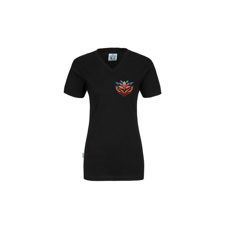 T-shirt à col en V CottoVer® pour femme