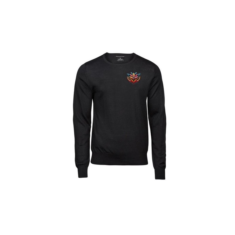 Pull à col rond en mélange de laine mérinos de Tee Jays®