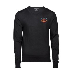 Pull à col en V en mélange de laine mérinos de Tee Jays®