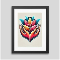 Affiche encadrée Dama flower 1